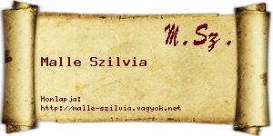 Malle Szilvia névjegykártya