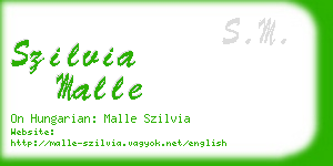 szilvia malle business card